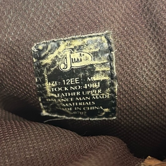 Men’s Justin boots - Picture 9 of 12